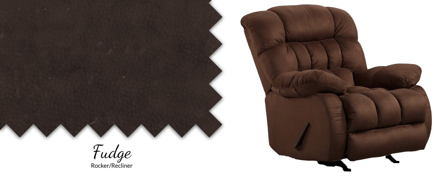 Soft Suede Fudge Rocker/Recliner
