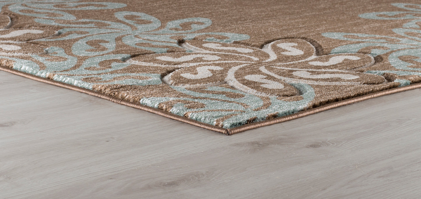 Brown/Turquoise Glamor Rug