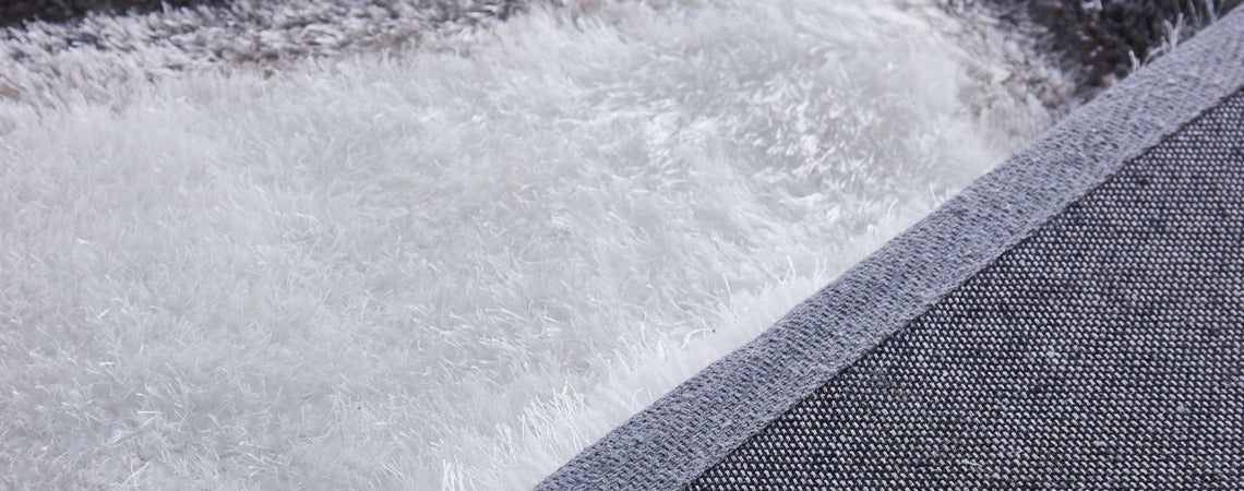 Black/White Meteos Shag Rug