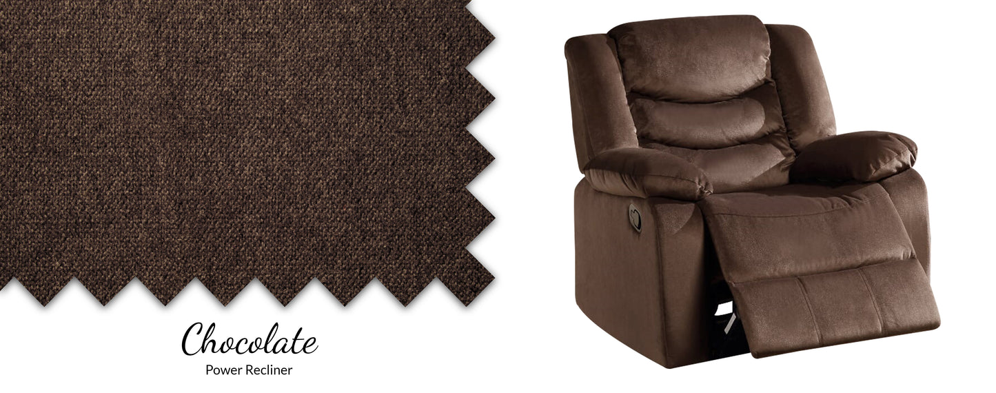 Urbino Chocolate Power Recliner