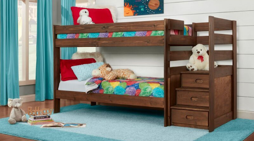 Twin/Twin Stairstep Chestnut Bunkbed