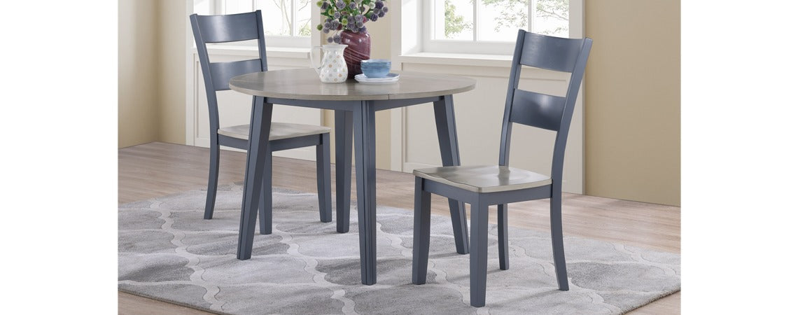 Grey/Graphite Drop Leaf Dining