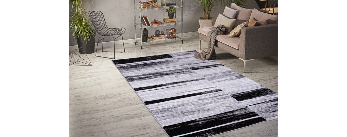 Grey/White Home Collection Rug
