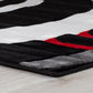 Black/Red Orelsi Collection Rug