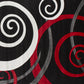 Black/Red Orelsi Collection Rug