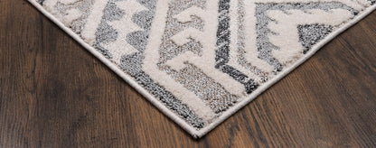 Grey/Cream Venice Collection Rug