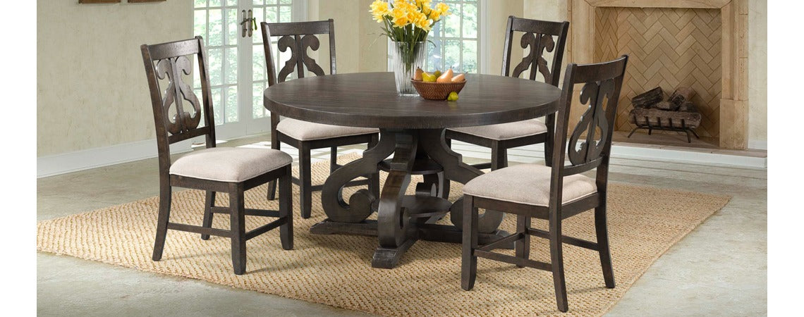 Stone Charcoal Round Dining